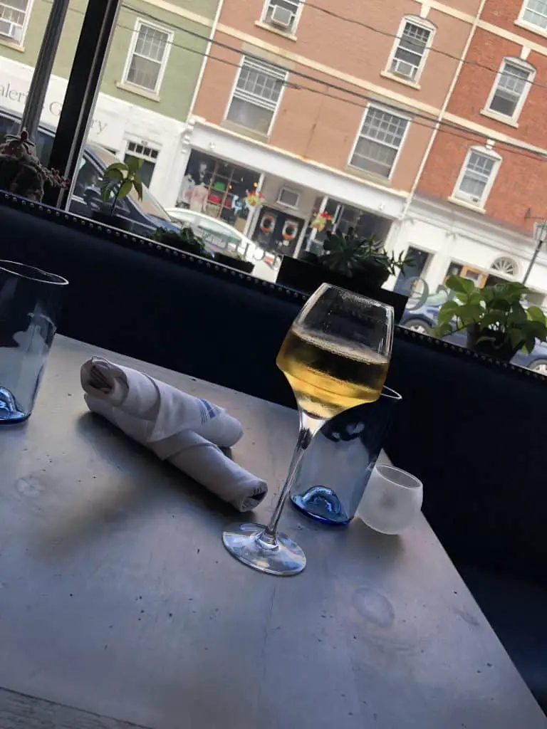 Glass of wine at Lure Portsmouth NH