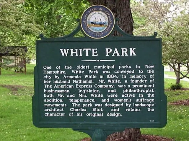 white park concord nh sign