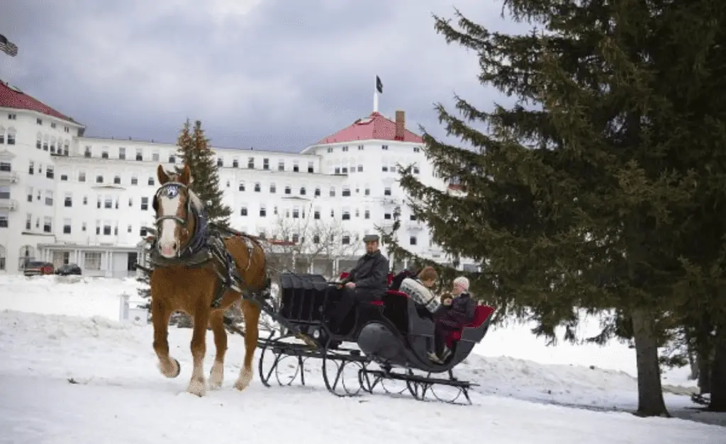 sleigh ride at Omni Mount Washington Resort