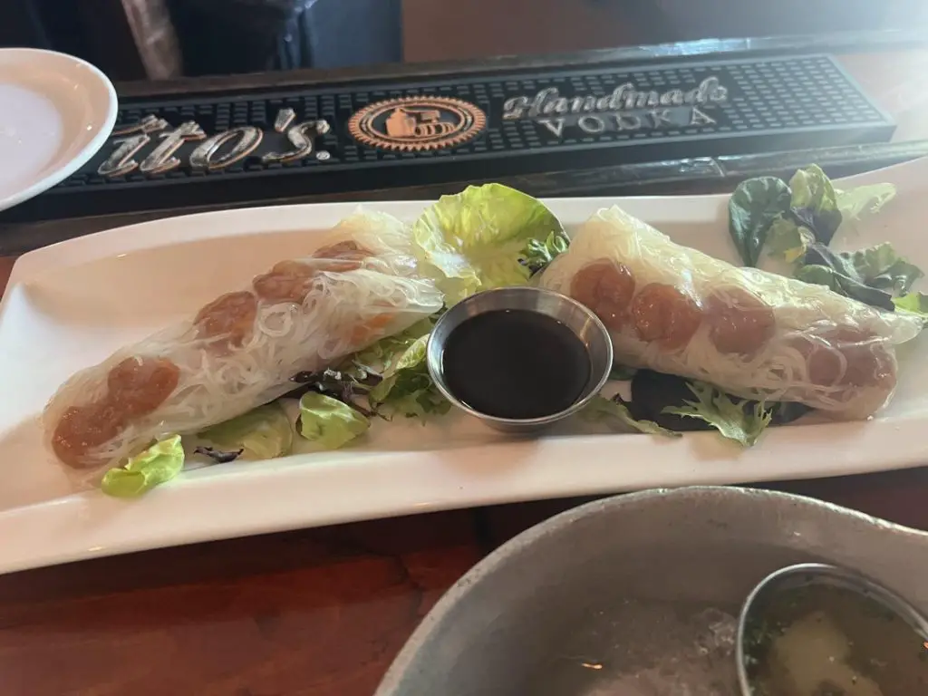 spring rolls at rick's food and spirits