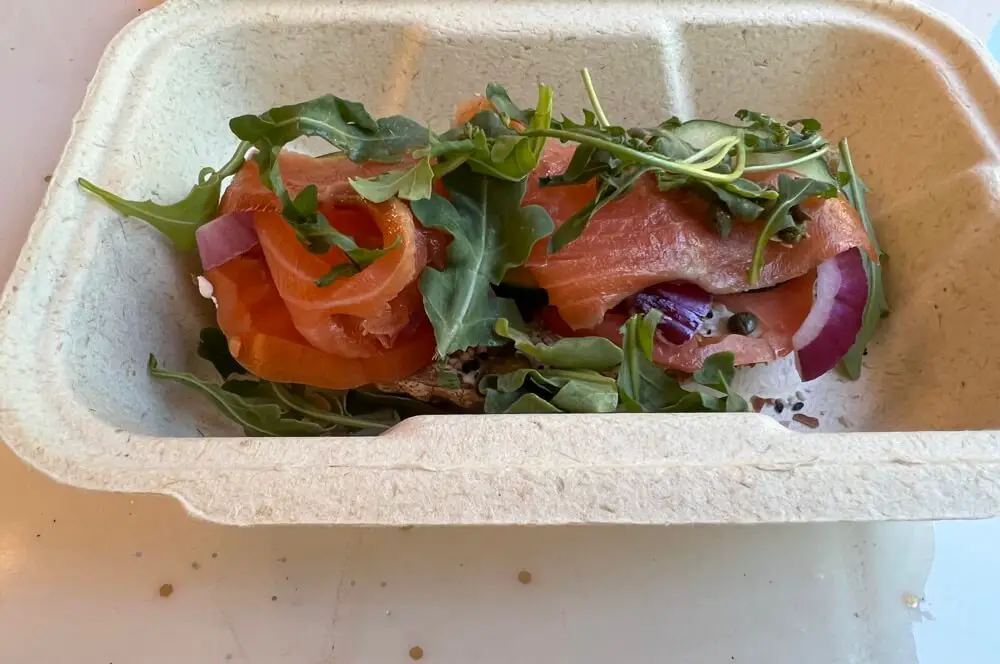 salmon lox at eatxactly sweet cafe
